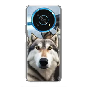 Чехол с Хаски для Huawei Honor Magic 6 Lite 5G - (AlphaPrint) (Селфи ХАски)