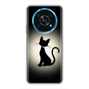Чехол с принтом для Huawei Honor Magic 6 Lite 5G (AlphaPrint) Модные коты (Силуэт котика)
