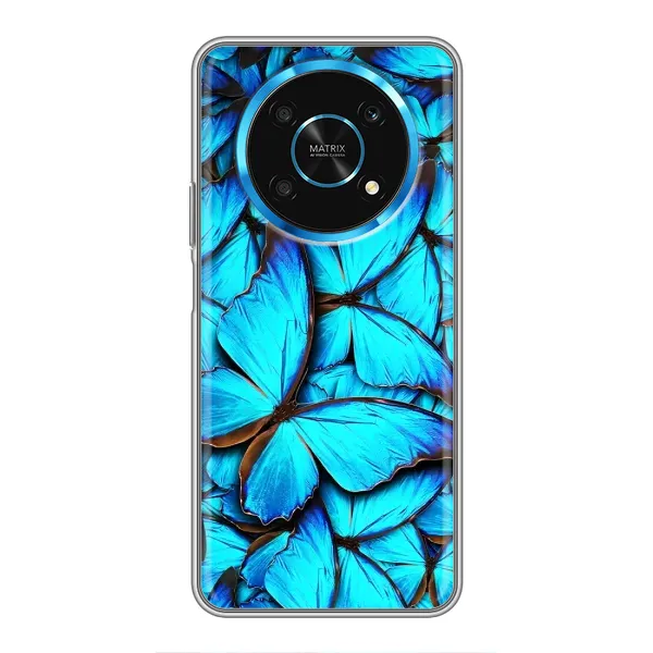 Чехол с принтом «Синие бабочки» для Huawei Honor Magic 6 Lite 5G