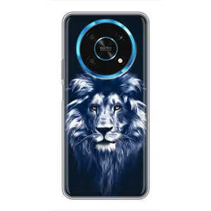 Чехол со Львом для Huawei Honor Magic 6 Lite 5G (VPrint) (Синий Лев)