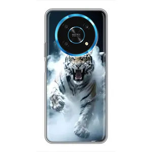 Чехол с картинкой «Хищники» для Huawei Honor Magic 6 Lite 5G (Белый тигр в дыму)