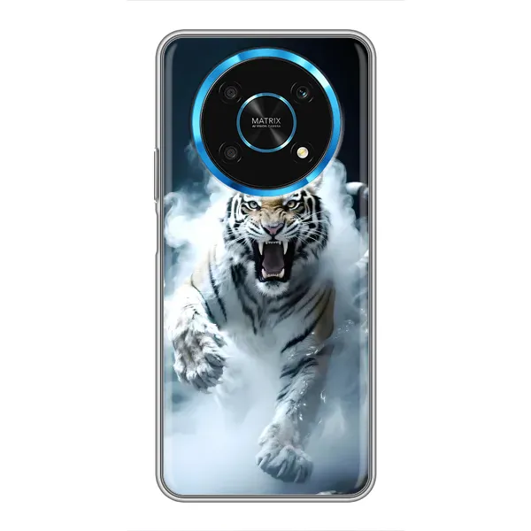 Чохол з принтом «Білий тигр у диму» для Huawei Honor Magic 6 Lite 5G