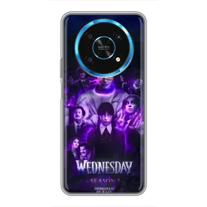 Чохол з дизайном Венздей 2 на Huawei Honor Magic 6 Lite 5G (Фіолетова магія Венздей)