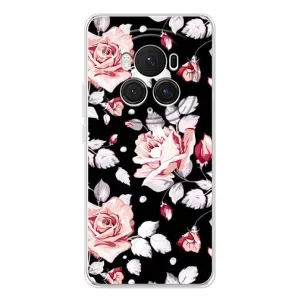 Чохли з квітами для Huawei Honor Magic 7 Pro (VPrint) (Квіти на чорному)