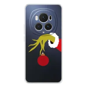 Зимние Чехлы для Хоно Меджик 7 Про - прозрачный фон (Гринч с игрушкой)