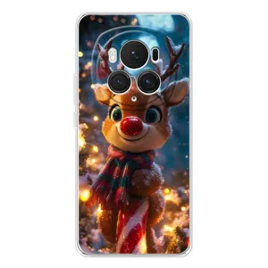 Яскравий чохол для Huawei Honor Magic 7 Pro з Зимові Оленята (Олень з шарфом)