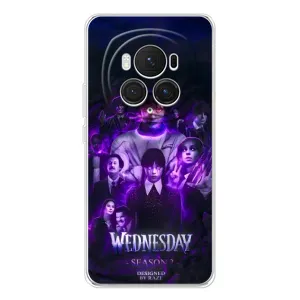Чохол з дизайном Венздей 2 на Huawei Honor Magic 7 Pro (Фіолетова магія Венздей)