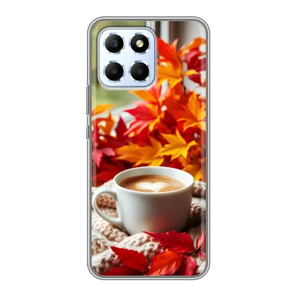 Чехол с принтом «Кофе и листья» для Huawei Honor X6 Чехол с принтом «Кофе и листья» для Huawei Honor X6