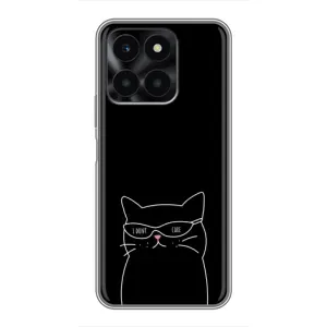 Чехол с рисунком кот на Huawei Honor X6a (Равнодушный кот)