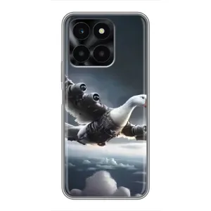 Чехол с мемом Тралалело тралала на Huawei Honor X6a (Бомбардини гусини)