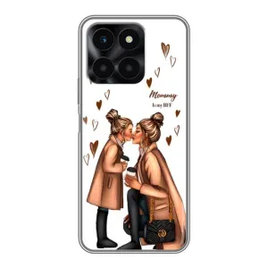Чохол з друком для Huawei Honor X6a - (Мама з дитинкою) (AlphaPrint) (Донька і мама)