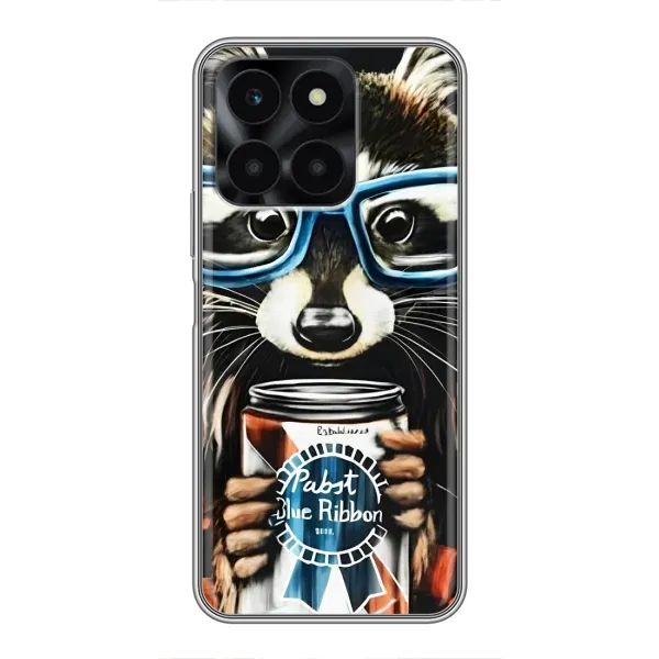 Чохол з принтом «Єнот з банкою» для Huawei Honor X6a Чохол з принтом «Єнот з банкою» для Huawei Honor X6a
