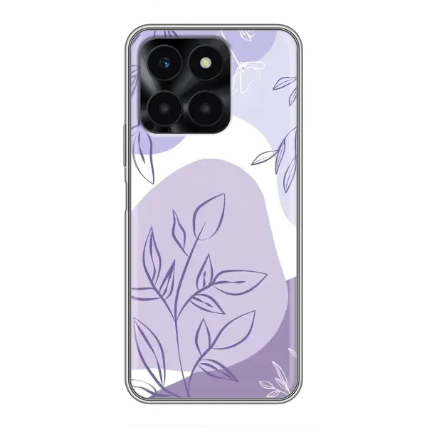 Чохол з принтом «Фіолетове листя абстракція» для Huawei Honor X6a