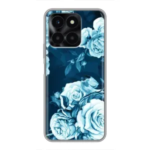 Чехлы (ART) Цветы на Huawei Honor X6a (VPrint) (Голубые Бутоны)