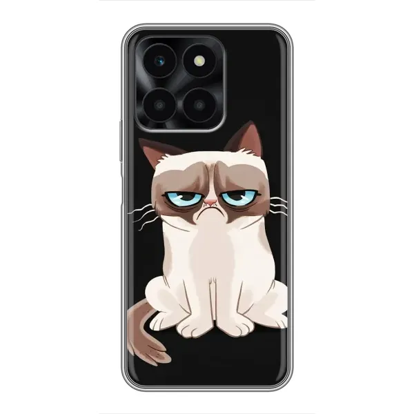 Чохол з принтом «Сумний кіт» для Huawei Honor X6a