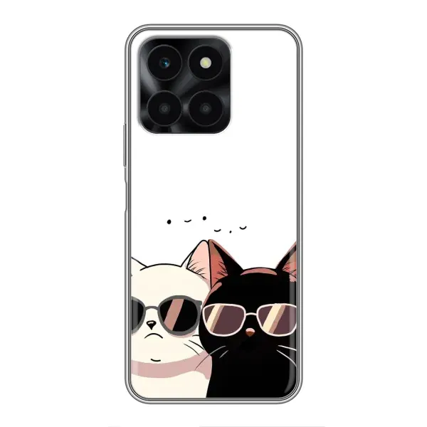 Чехол с принтом «Коты в очках» для Huawei Honor X6a Чехол с принтом «Коты в очках» для Huawei Honor X6a