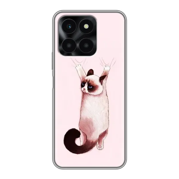 Чехол с принтом «Котик падает» для Huawei Honor X6a Чехол с принтом «Котик падает» для Huawei Honor X6a