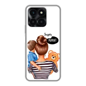 Чохол з друком для Huawei Honor X6a - (Мама з дитинкою) (AlphaPrint) (Мама з синочком)