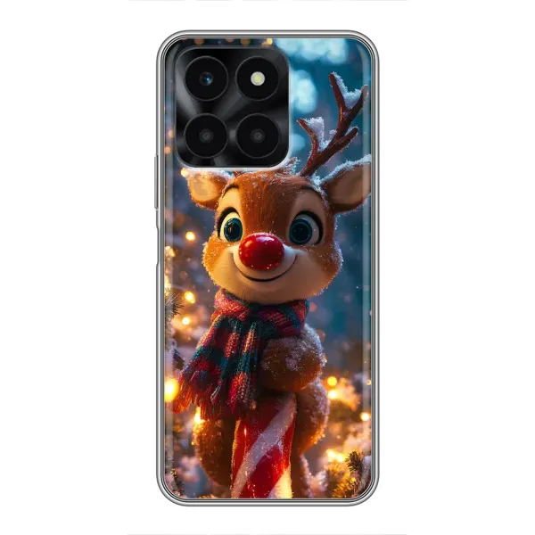 Чохол з принтом «Олень з шарфом» для Huawei Honor X6a Чохол з принтом «Олень з шарфом» для Huawei Honor X6a