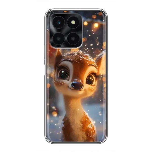 Чохол з принтом «Оленятко серед гірлянд» для Huawei Honor X6a Чохол з принтом «Оленятко серед гірлянд» для Huawei Honor X6a