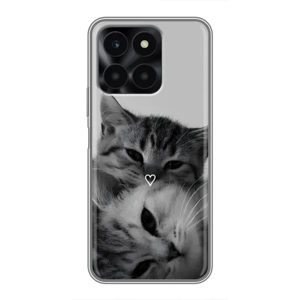Чехол с принтом «Пара котов» для Huawei Honor X6a Чехол с принтом «Пара котов» для Huawei Honor X6a