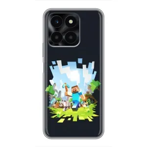 Чехол с принтом «персонажи Minecraft» для Huawei Honor X6a