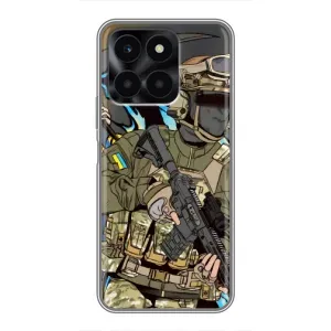 Чехлы с картинкой ЗСУ для Huawei Honor X6a (AlphaPrint) (Воин ВСУ)