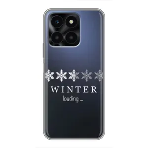 Зимні Чохли для Хуавей Оноур Икс6а - прозорий фон (Winter loading)