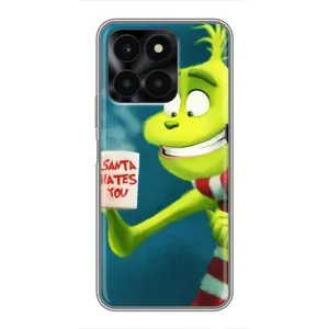Різдвяні Чохли для Huawei Honor X6a (VPrint) (Зелений Грінч)