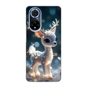 Яркий чехол для Huawei Honor X7b с Зимними Оленятами (Блестящий олененок)