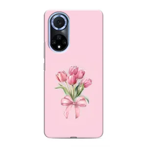 Чохол з розовим принтом для Huawei Honor X7b (Букет квітів)