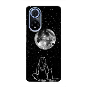 Чехол с принтом «Девушка с котом» для Huawei Honor X7b