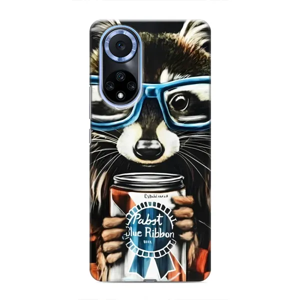 Чехол с принтом «Енот с банкой» для Huawei Honor X7b