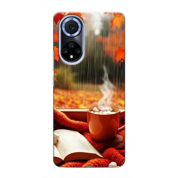 Чехол с принтом «Кофе и дождь» для Huawei Honor X7b