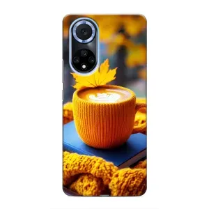 Чехол с принтом «Кофе на желтом пледе» для Huawei Honor X7b