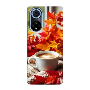 Чехол с уникальным дизайном «Осень с кофе» для Huawei Honor X7b