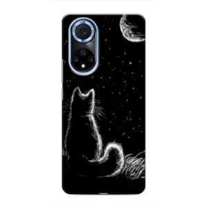 Чехол с принтом для Huawei Honor X7b (AlphaPrint) Модные коты
