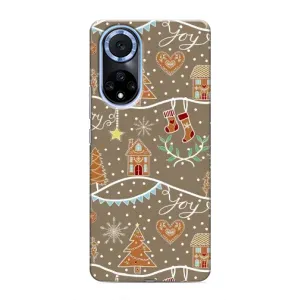 Новогодние, Праздничные Чехлы для Huawei Honor X7b - 2024 год (Новогодние пряники)