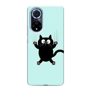 Чохол з принтом для Huawei Honor X7b (AlphaPrint) Модні коти (Падаючий кіт)