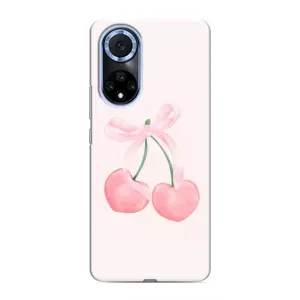Чохол з розовим принтом для Huawei Honor X7b (Рожеві вишні)