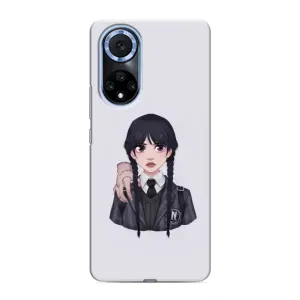 Чехлы Венсдей на Huawei Honor X7b Уэнсдей (AlphaPrint) (Уэнздей и Вещь)