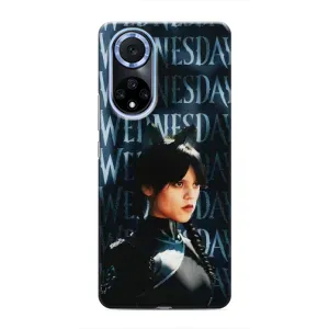 Чехлы Венсдей на Huawei Honor X7b Уэнсдей (AlphaPrint) (Уэнздей кошка)