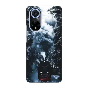 Новогодние, Праздничные Чехлы для Huawei Honor X7b - 2024 год (Зимний поезд)