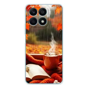 Чехол с принтом «Кофе и дождь» для Huawei Honor X8a
