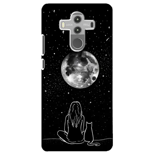 Чохол з принтом «Дівчина з котом» для Huawei Mate 10 Pro