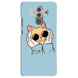 Чохол на Хуавей Мейт 10 Про з Котиками (VPrint) (Котик в окулярах)