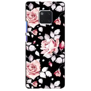 Чохли з квітами для Huawei Mate 20 Pro, LYa-l09, LYA-L29 (VPrint) (Квіти на чорному)