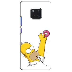 Чехол с Симпсонами для Huawei Mate 20 Pro, LYa-l09, LYA-L29 (VPrint) (Гомер с пончиком)
