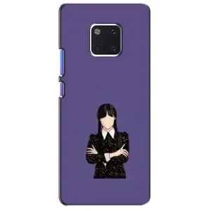Чехлы Венсдей на Huawei Mate 20 Pro, LYa-l09, LYA-L29 Уэнсдей (AlphaPrint) (Уэнздей в черном)