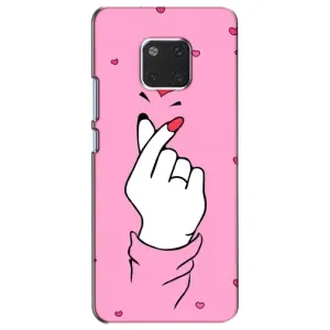 Чехол с принтом для Huawei Mate 20, HMA-L09, HMA-L29 (AlphaPrint - Знак сердечка)